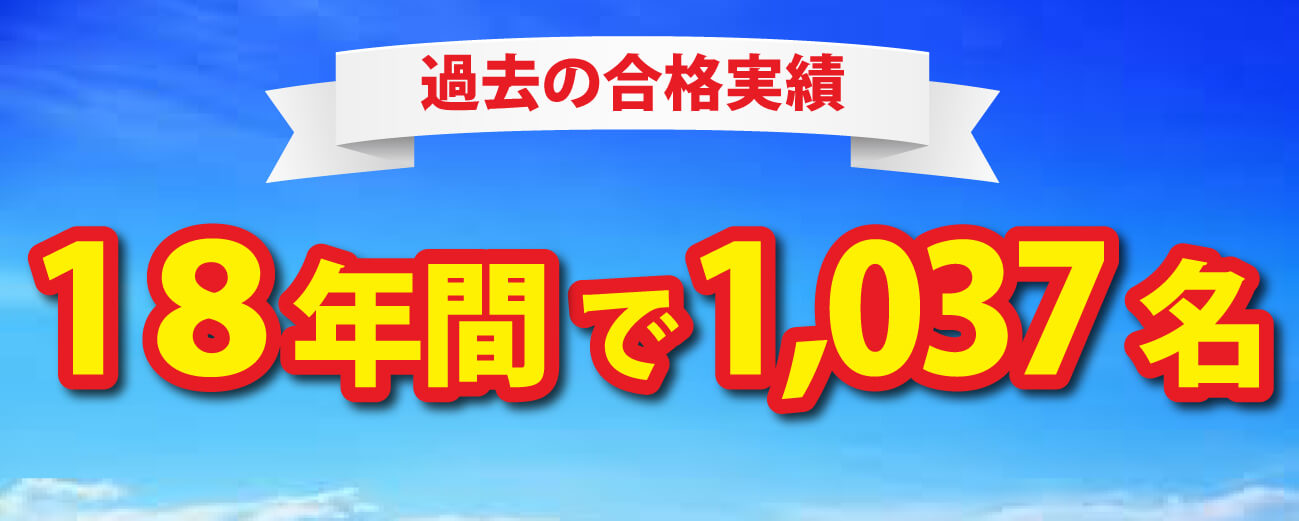 18年間で1,037名合格の実績