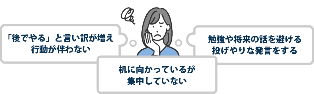 勉強しているはずなのに、成績が伴わない、勉強しなくなった、テスト直前しか勉強しない